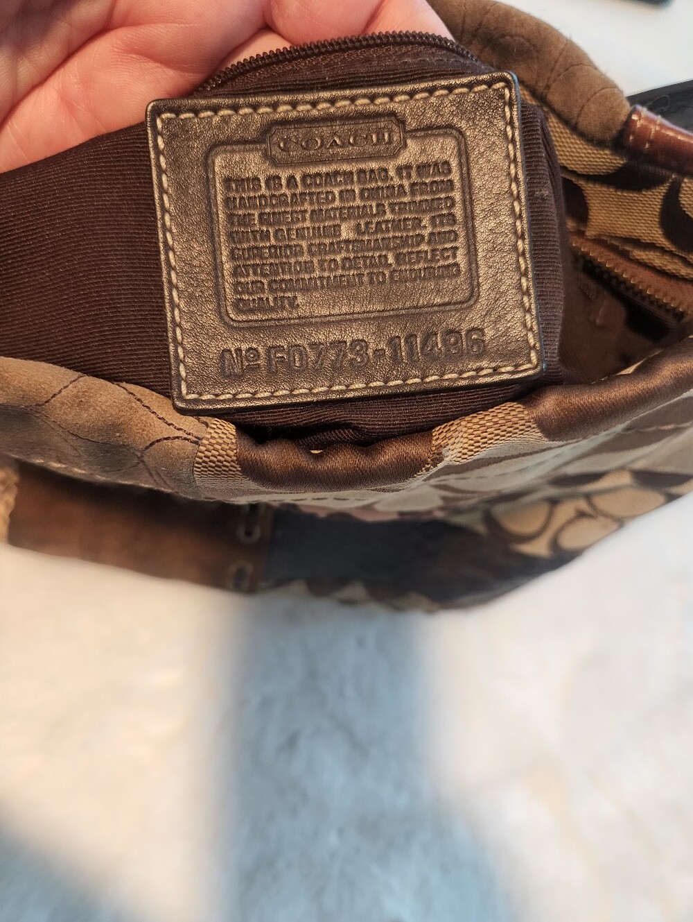 Coach Patchwork Vintage Signature Hobo Shoulder Bag in Brown, Tan and Cream - Picture 9 of 12